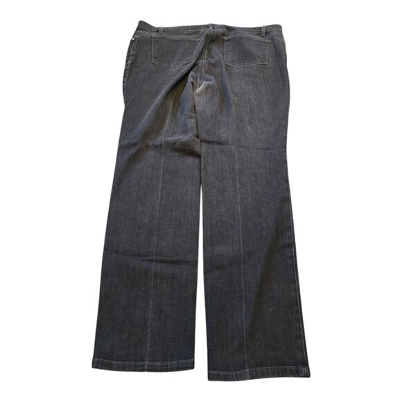 Eileen Fisher Dark Grey Black High Rise Wide Leg Denim Jeans Plus Size 16 - Picture 3 of 9